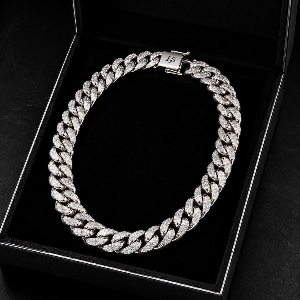 8mm Moissanite Cuban Link Chain
