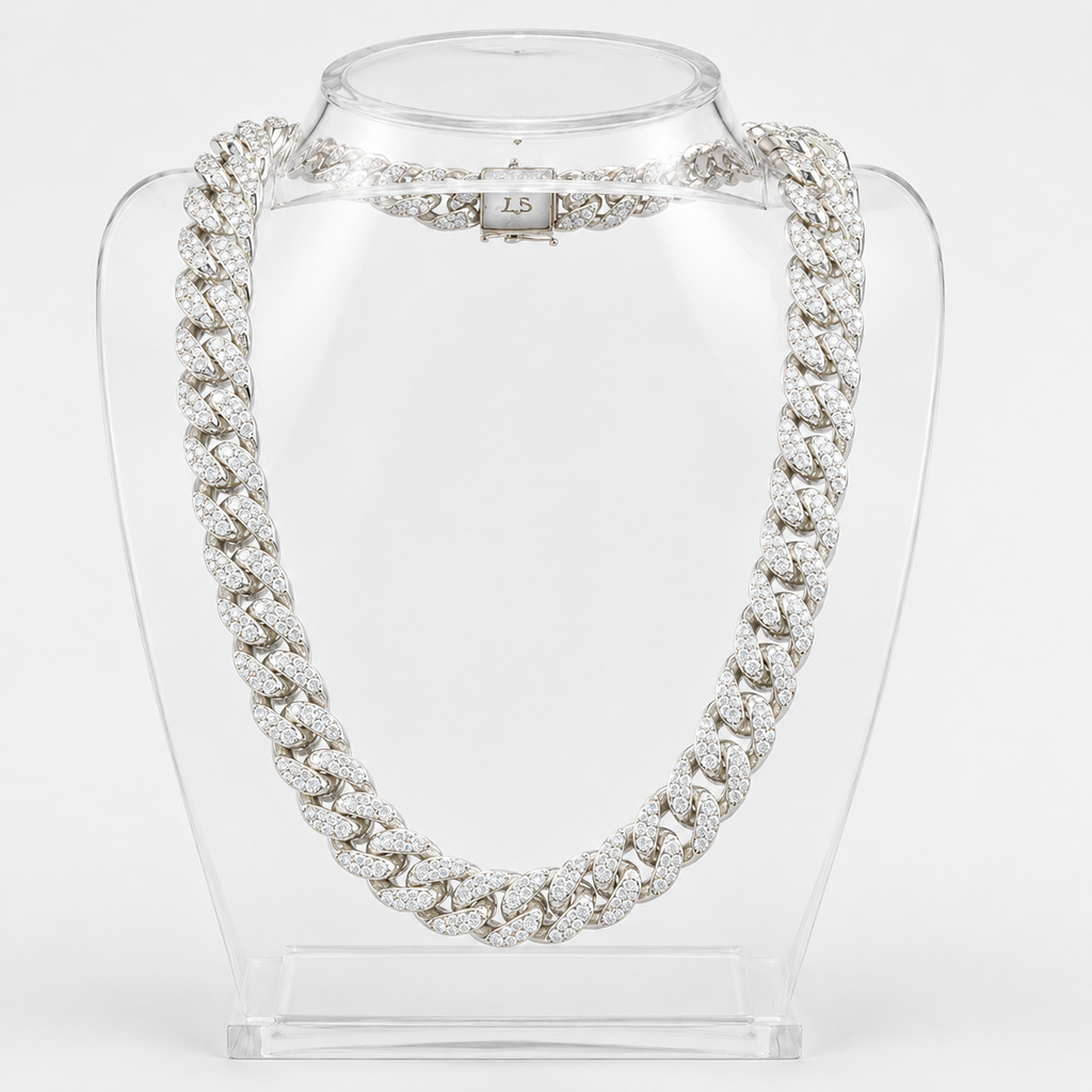 8mm Moissanite Cuban Link Chain