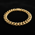 10mm Cuban Link Chain - Gold