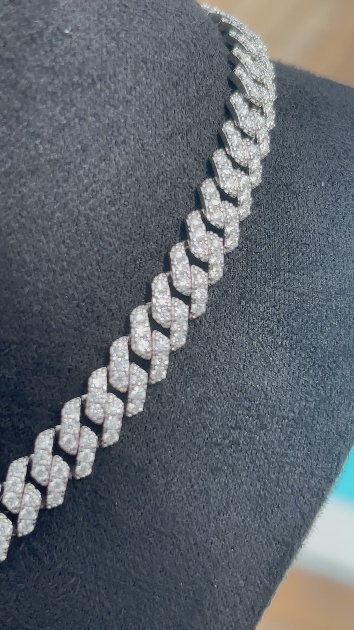 8mm Moissanite Cuban Link Chain